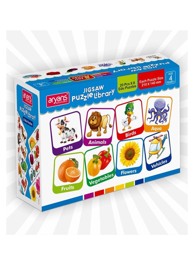 YUIOP - Jigsaw Puzzle Library - Jigsaw Puzzles for Kids - Explore Pets, Animals, Birds, Aqua, Fruits, Vegetables, Flowers, Vehicles - Fun & Learn (Pack of 8) - Image 3